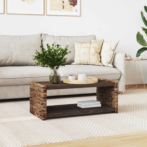 vidaXL Τραπεζάκι Πλευράς Φυσικό 44.5 x 45 x 45 εκ. Στερεό ξύλο Μαόνι