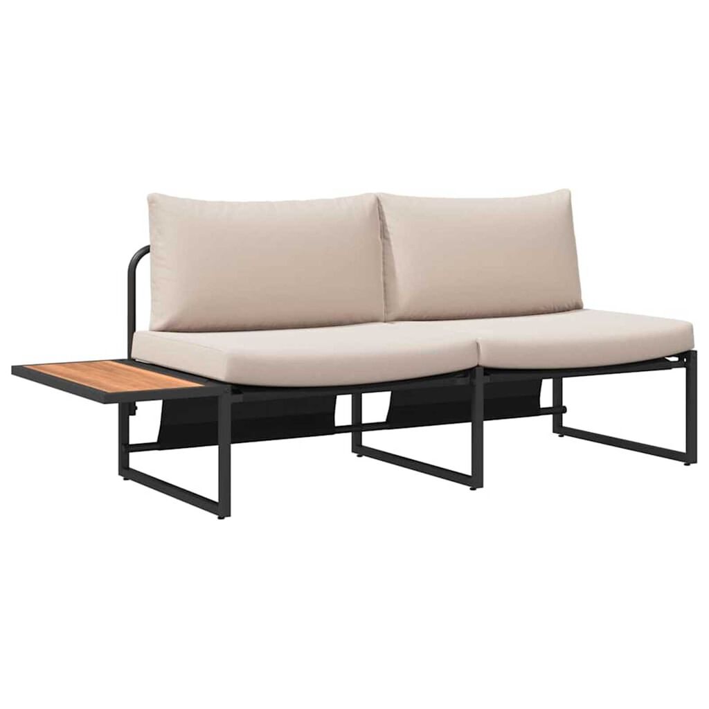 vidaXL Σέτ φαγητού για κήπο 3 pcs Taupe Ατσάλι