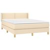 vidaXL &Kappa;&rho;&epsilon;&beta;ά&tau;&iota; Boxspring &mu;&epsilon; &Sigma;&tau;&rho;ώ&mu;&alpha; &Kappa;&rho;&epsilon;&mu; 140x200 &epsilon;&kappa;. &Upsilon;&phi;&alpha;&sigma;&mu;ά&tau;&iota;&nu;&omicron;