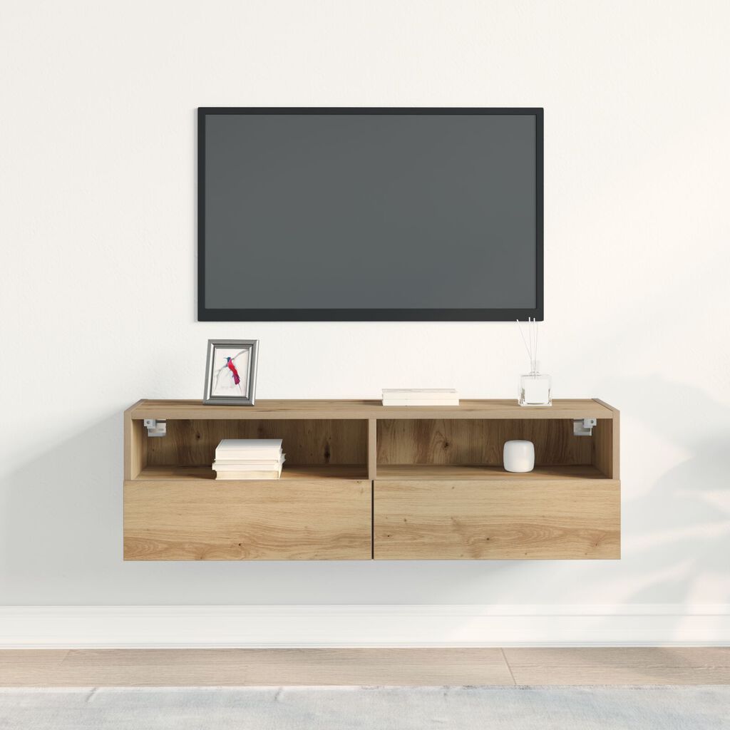 vidaXL Κάγκελο Τηλεόρασης Μπαρτολίνης Δρυός 100x30x30 εκ Επεξεργασμένο Ξύλο