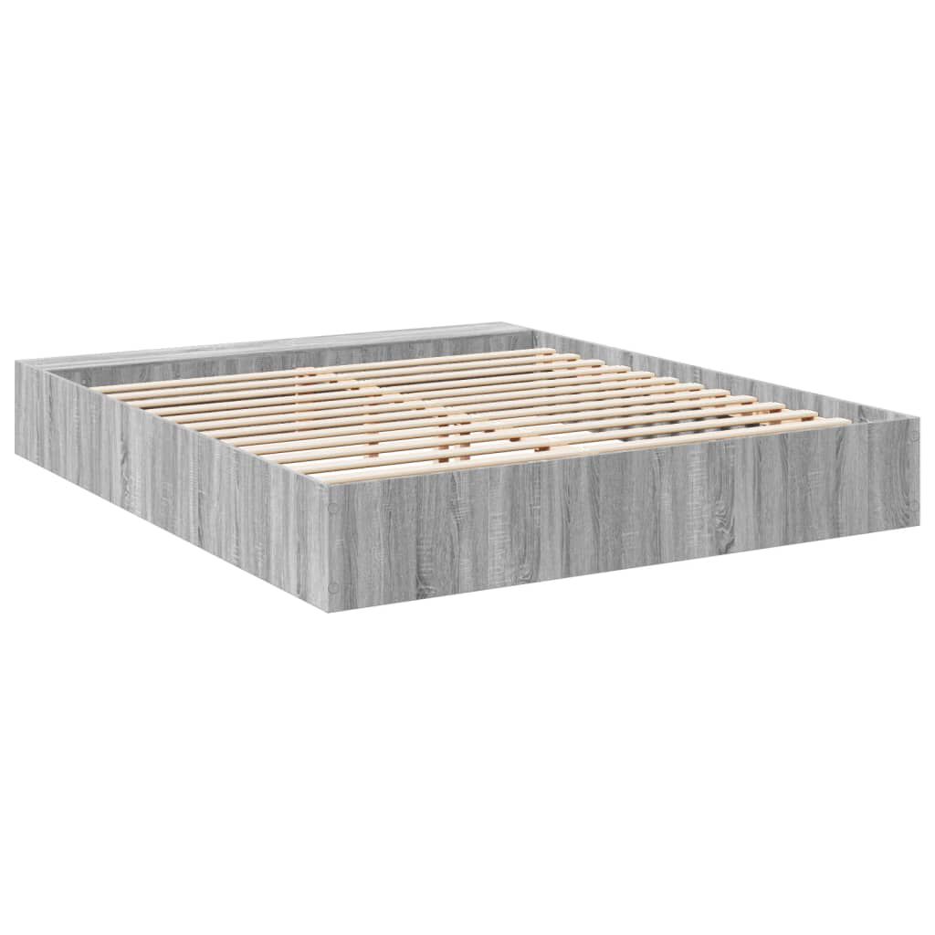 vidaXL Πλαίσιο Κρεβατιού Γκρι Sonoma 180x200 εκ. Επεξεργασμένο Ξύλο