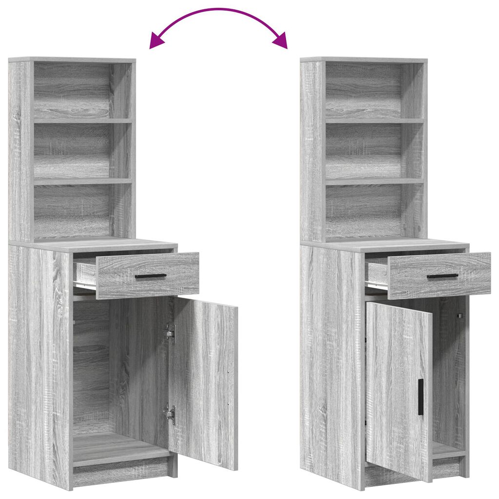 vidaXL Υψηλό Ντουλάπι Γκρι Sonoma 40x41x135 εκ. Επεξεργασμένο Ξύλο