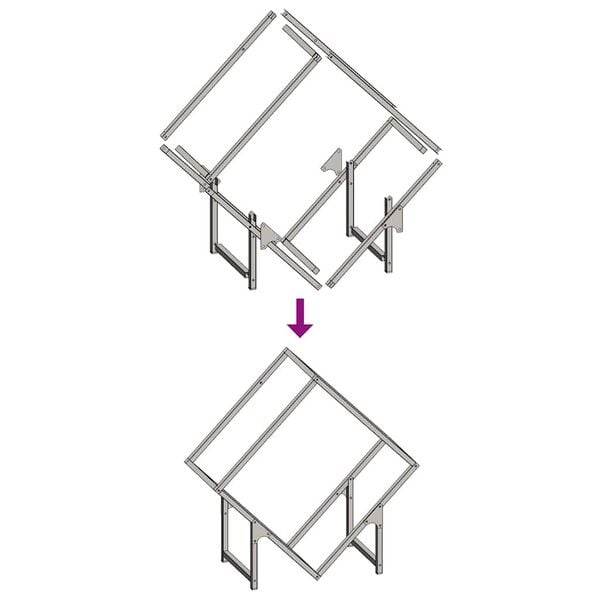 vidaXL Ράφι για καυσόξυλα Λευκό 60x25x60 cm Ατσάλι ψυχρής έλασης