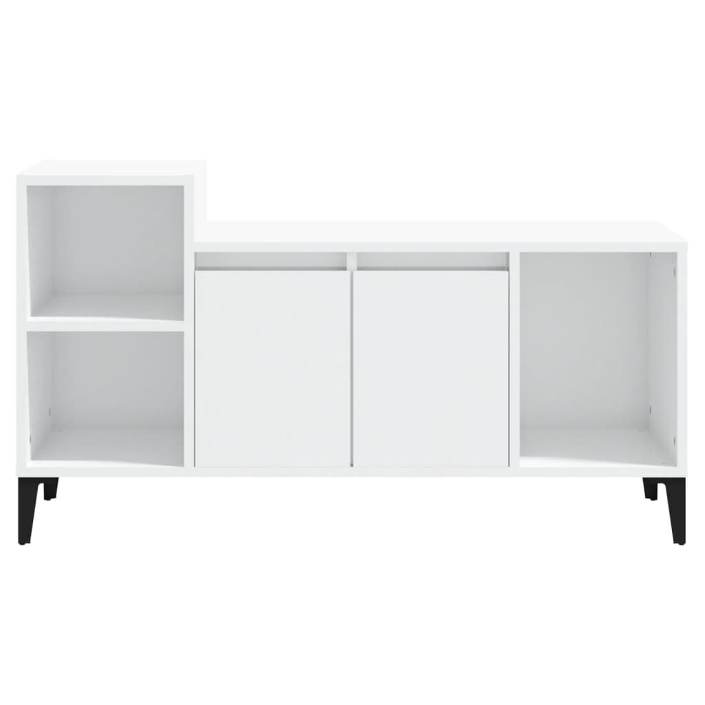 vidaXL Έπιπλο Τηλεόρασης Γυαλ. Λευκό 100x35x55 εκ. Επεξεργασμένο Ξύλο