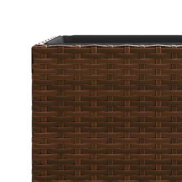 vidaXL Ζαρντινιέρα Κήπου Καφέ 40x40x80 εκ. από Συνθετικό Ρατάν