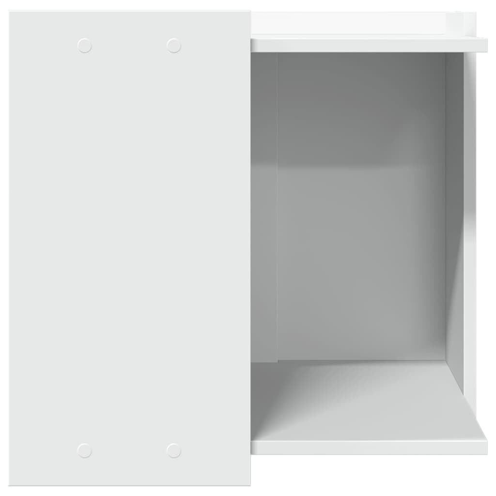 vidaXL Τουαλέτα Γάτας Περίφραξη Λευκό 53x53x51 εκ. Επεξεργασμ. Ξύλο