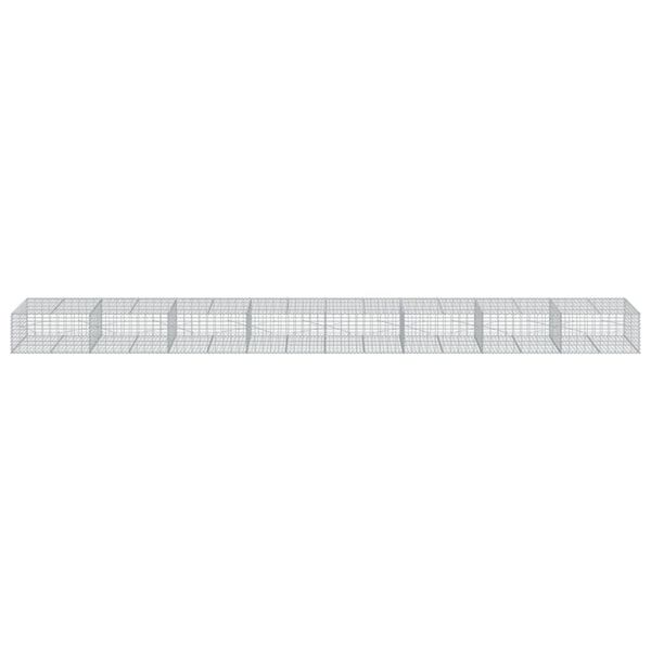 vidaXL Συρματοκιβώτιο με Κάλυμμα 800x100x50εκ. από Γαλβανισμένο Χάλυβα