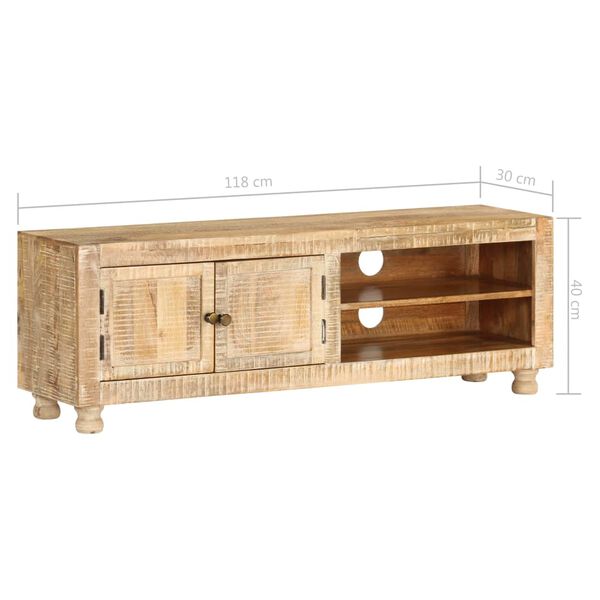 vidaXL Έπιπλο Τηλεόρασης 118 x 30 x 40 εκ. από Ακατέργαστο Ξύλο Μάνγκο