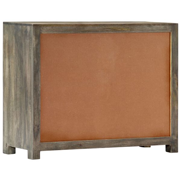 vidaXL Ντουλάπι με Συρτάρια Γκρι 75 x 30 x 60 εκ. Μασίφ Ξύλο Μάνγκο