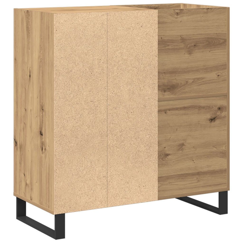 vidaXL Ντουλάπα Δίσκων Παλιό Ξύλο 84.5x38x90 εκ Ξύλο Μηχανής