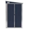 vidaXL Αποθήκη Κήπου Επιτοίχια Ανθρακί 118 x 288 x 178 εκ από Ατσάλι