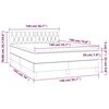 vidaXL &Kappa;&rho;&epsilon;&beta;ά&tau;&iota; Boxspring &mu;&epsilon; &Sigma;&tau;&rho;ώ&mu;&alpha; & LED &Sigma;&kappa;.&Kappa;&alpha;&phi;έ 140x190 &epsilon;&kappa; &Upsilon;&phi;&alpha;&sigma;&mu;ά&tau;&iota;&nu;&omicron;