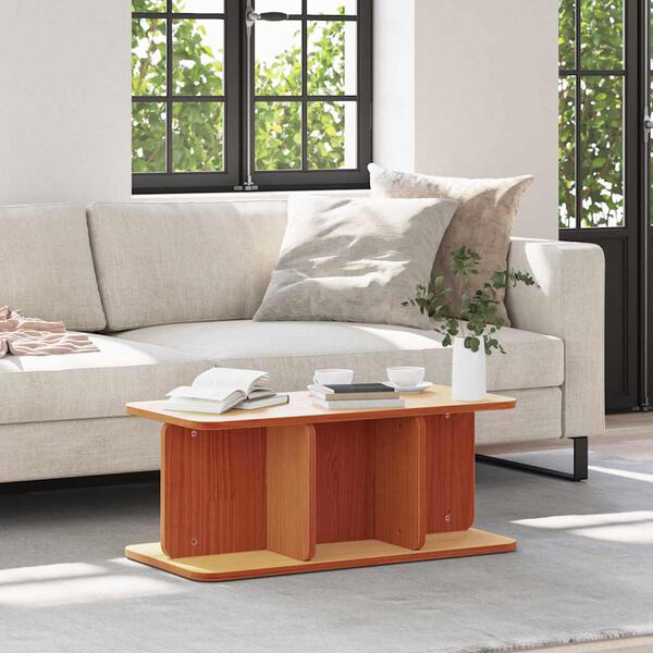 vidaXL Τραπεζάκι σαλονιού Καφέ κεριού 80 x 39.5 x 33.5 εκ