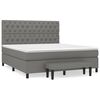 vidaXL Κρεβάτι Boxspring με Στρώμα Σκούρο Γκρι 160x200 εκ Υφασμάτινο
