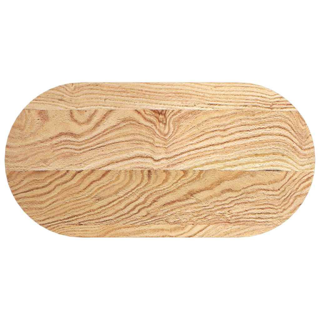 vidaXL Επιτραπέζια επιφάνεια 80x40x2 cm μασίφ ξύλο δρυς οβάλ