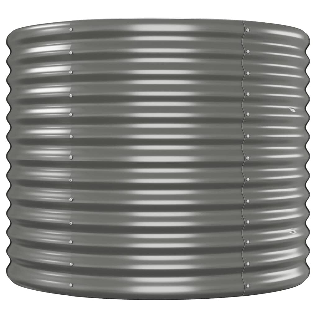 vidaXL Ζαρντινιέρα Γκρι 554x100x68 εκ. Ατσάλι με Ηλεκτρ. Βαφή Πούδρας