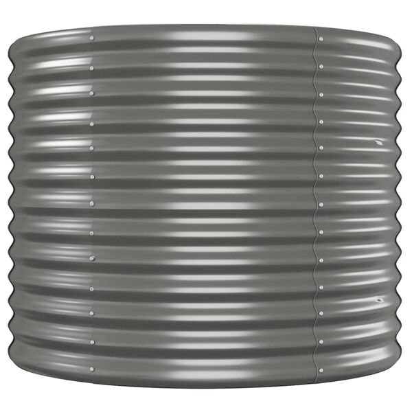 vidaXL Ζαρντινιέρα Γκρι 554x100x68 εκ. Ατσάλι με Ηλεκτρ. Βαφή Πούδρας