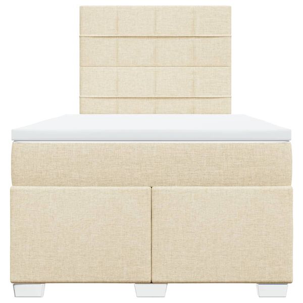 vidaXL &Kappa;&rho;&epsilon;&beta;ά&tau;&iota; Boxspring &mu;&epsilon; &Sigma;&tau;&rho;ώ&mu;&alpha; &Kappa;&rho;&epsilon;&mu; 120x190 &epsilon;&kappa;. &Upsilon;&phi;&alpha;&sigma;&mu;ά&tau;&iota;&nu;&omicron;