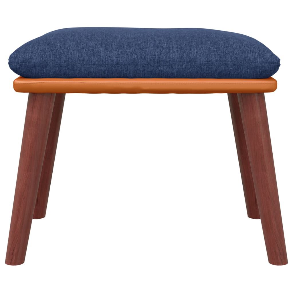 vidaXL Υποπόδιο Μπλε 45x29,5x35 εκ. Ύφασμα & Συνθετικό Δέρμα
