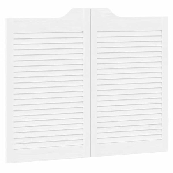 vidaXL Swing Doors Louvred Design 2 ζευγών Λευκό 80x100 cm