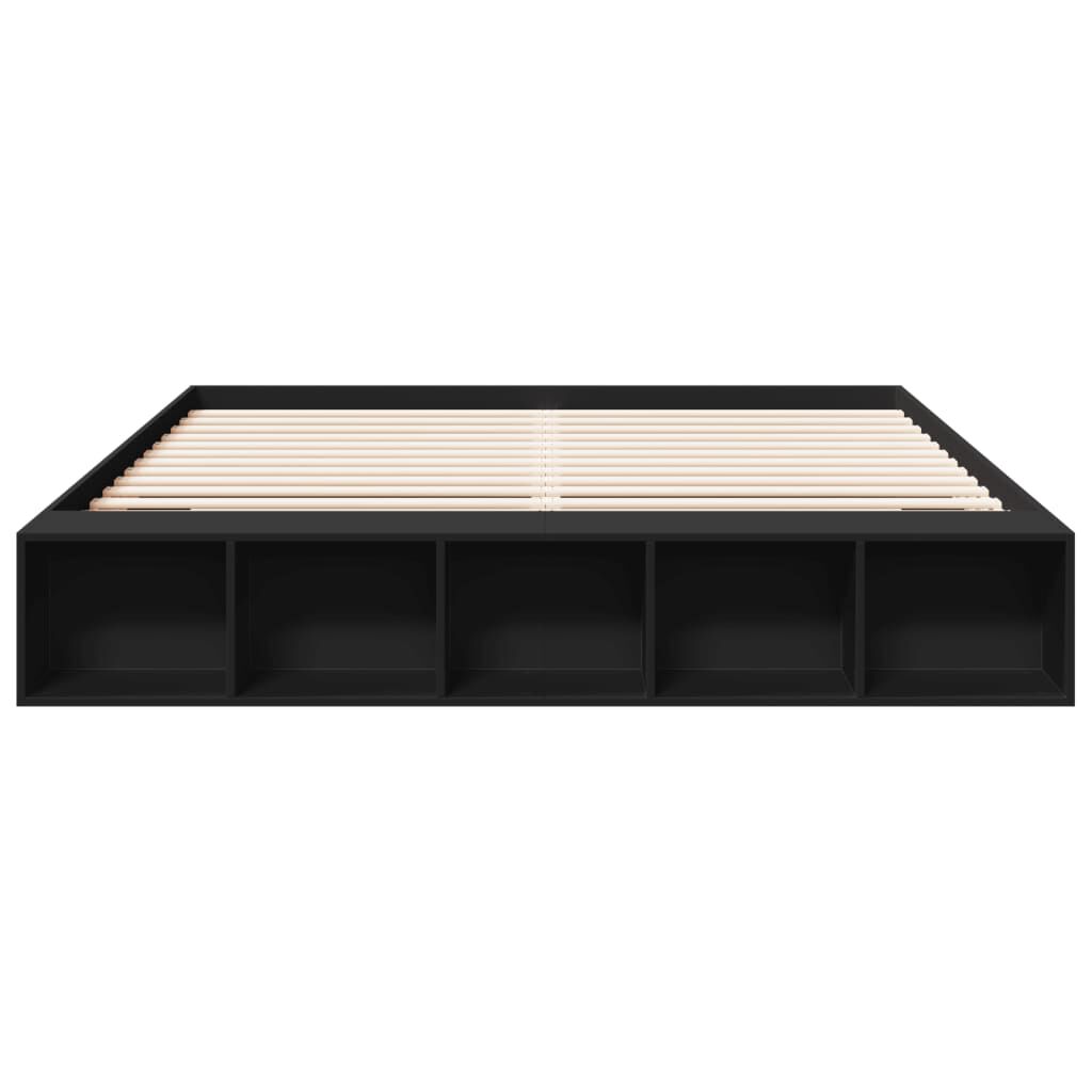vidaXL Πλαίσιο Κρεβατιού Μαύρο 180 x 200 εκ. από Επεξεργασμένο Ξύλο