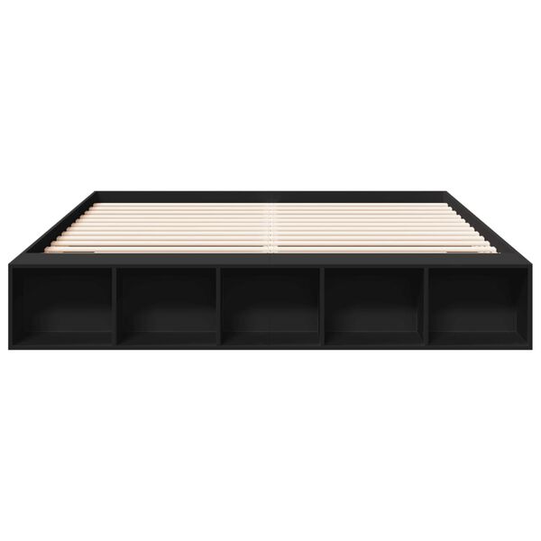 vidaXL Πλαίσιο Κρεβατιού Μαύρο 180 x 200 εκ. από Επεξεργασμένο Ξύλο
