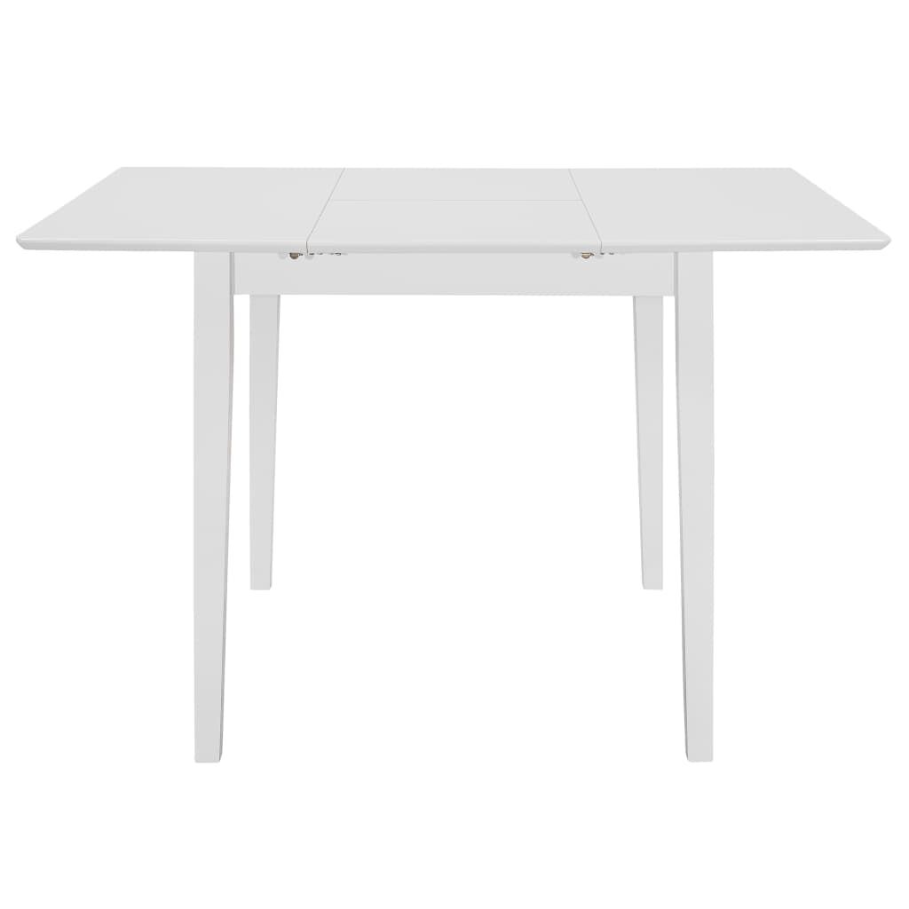 vidaXL Τραπεζαρία Επεκτεινόμενη Λευκή (80-120) x 80 x 74 εκ. από MDF