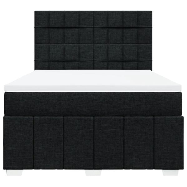 vidaXL &Kappa;&rho;&epsilon;&beta;ά&tau;&iota; Boxspring &mu;&epsilon; &Sigma;&tau;&rho;ώ&mu;&alpha; &Mu;&alpha;ύ&rho;&omicron; 140x200 &epsilon;&kappa;. &Upsilon;&phi;&alpha;&sigma;&mu;ά&tau;&iota;&nu;&omicron;