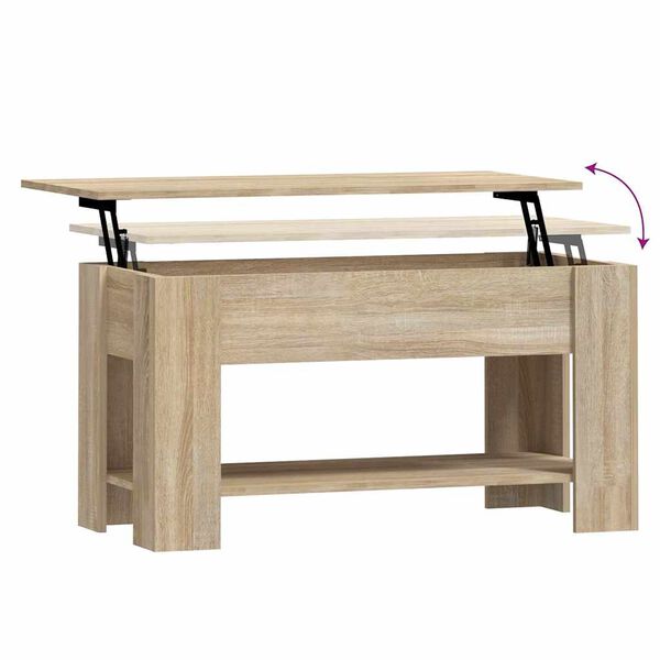 vidaXL Τραπεζάκι Σαλονιού Sonoma Δρυς 101x49x52 εκ. Επεξεργασμένο Ξύλο