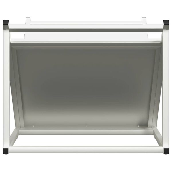 vidaXL Ράφι Καυσόξυλων Λευκό 70x43x34,5 εκ. Χάλυβας ψυχρής έλασης