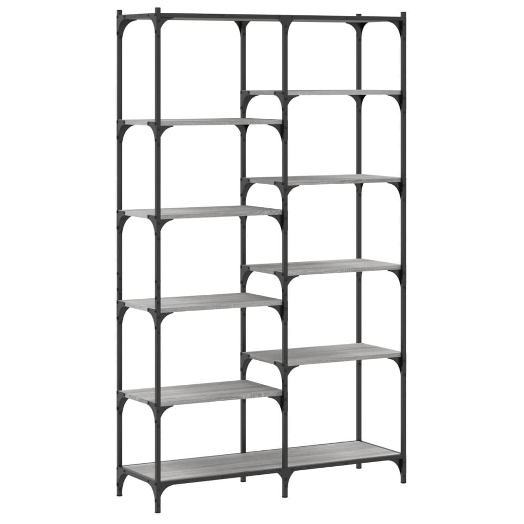 vidaXL Βιβλιοθήκη Γκρι Sonoma 100x32x170 εκ. Επεξεργ. Ξύλο / Σίδηρος
