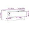 vidaXL Κομοδίνο με συρτάρι Καφέ 50 x 32.5 x 24 εκ Μασίφ ξύλο πεύκου