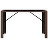 vidaXL Τραπέζι Μπαρ με Γυάλ. Επιφάνεια Καφέ 185x80x110 εκ. Συνθ. Ρατάν