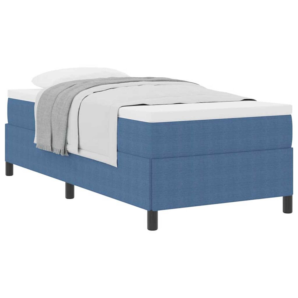 vidaXL Σκελετός Κρεβατιού Μπλε 90 x 190 cm Βελούδο