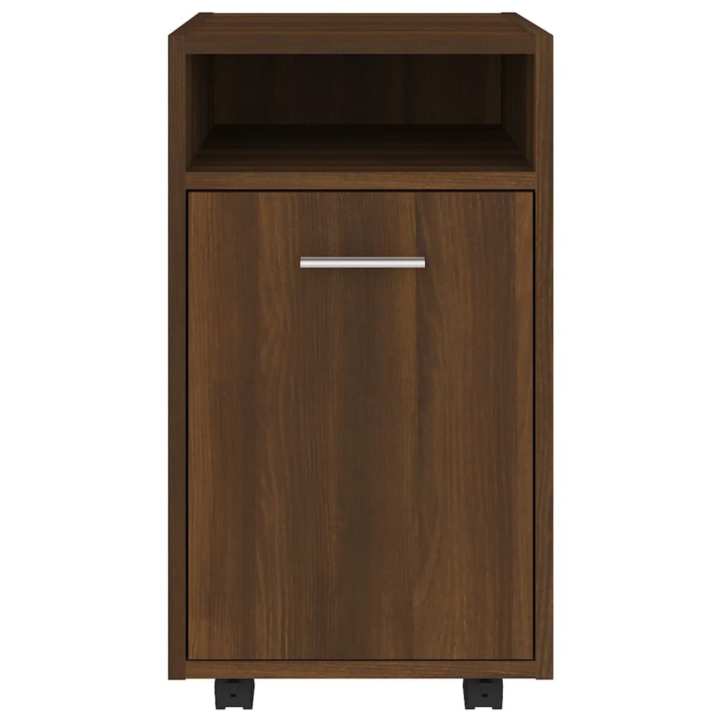 vidaXL Ντουλάπι με Ροδάκια Καφέ Δρυς 33x38x60 εκ. Επεξεργασμένο ξύλο