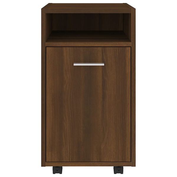 vidaXL Ντουλάπι με Ροδάκια Καφέ Δρυς 33x38x60 εκ. Επεξεργασμένο ξύλο