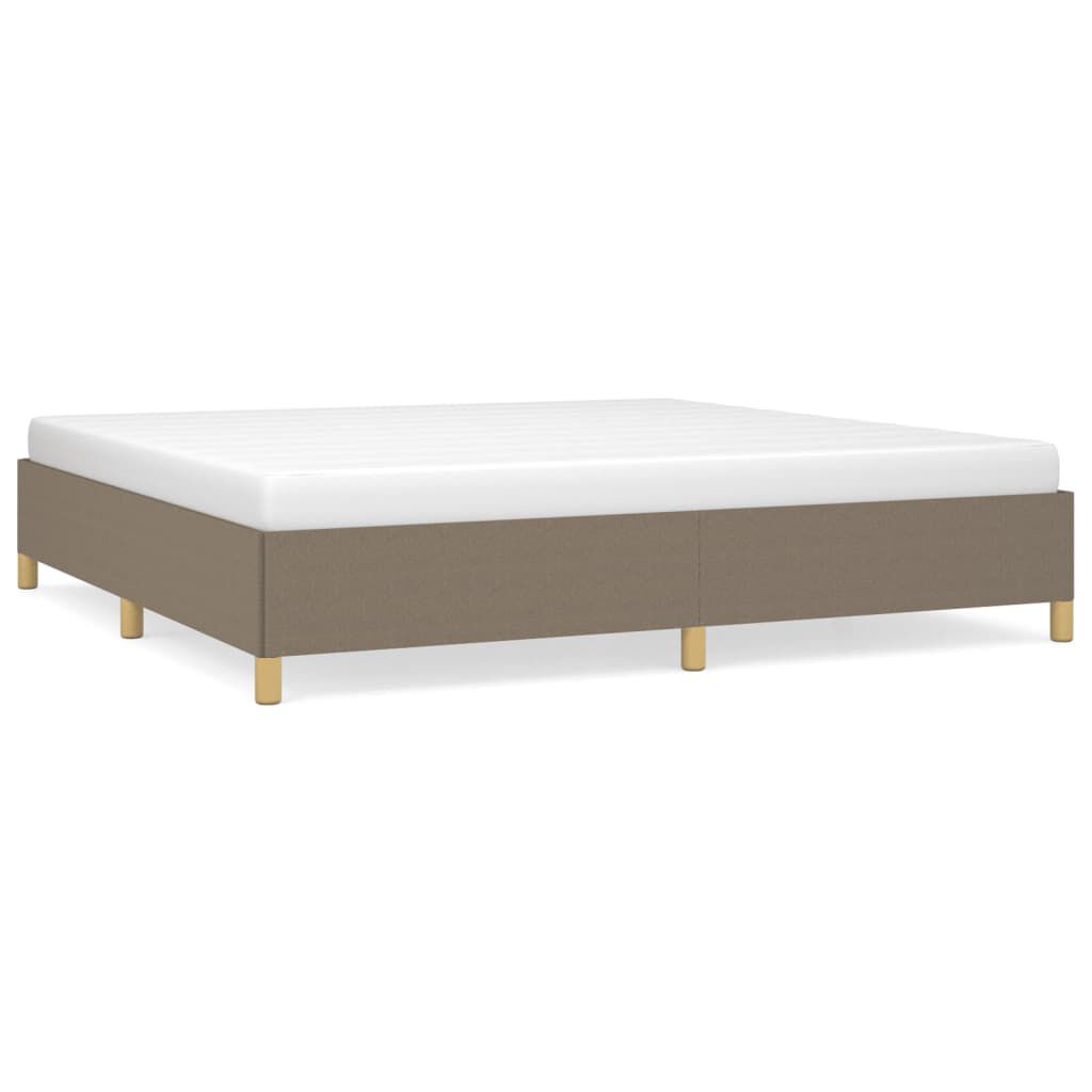 vidaXL Σκελετός Κρεβατιού Χωρίς Στρώμα Taupe 200x200 εκ.Υφασμάτινο