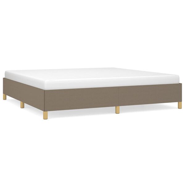 vidaXL Σκελετός Κρεβατιού Χωρίς Στρώμα Taupe 200x200 εκ.Υφασμάτινο