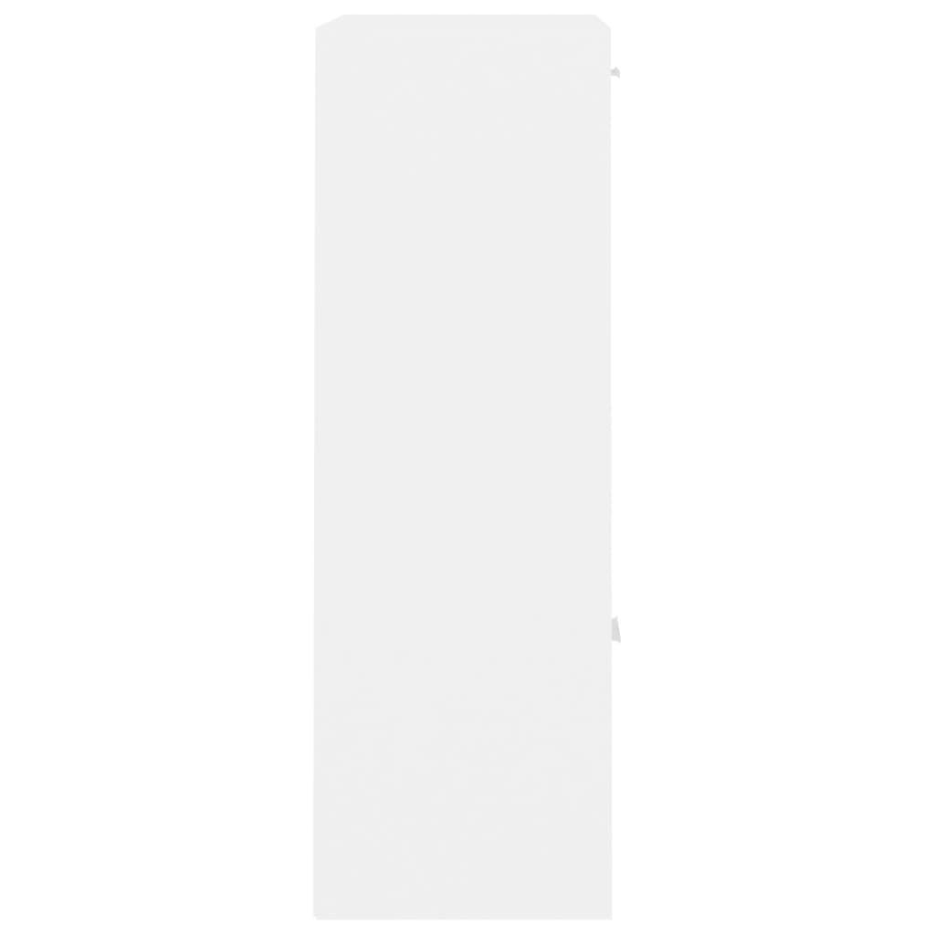 vidaXL Ραφιέρα με Ντουλάπια Λευκή 60 x 29,5 x 90 εκ. από Επεξ. Ξύλο