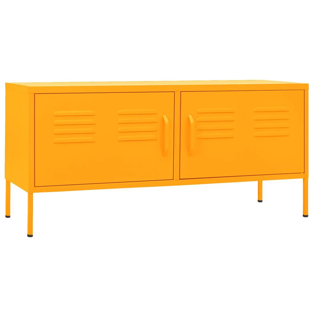 vidaXL Έπιπλο Τηλεόρασης Μουσταρδί 105x35x50 εκ. από Ατσάλι