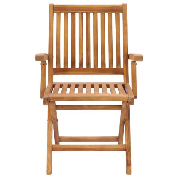 vidaXL Καρέκλες Κήπου 2 τεμ. από Μασίφ Ξύλο Teak με Μαύρα Μαξιλάρια