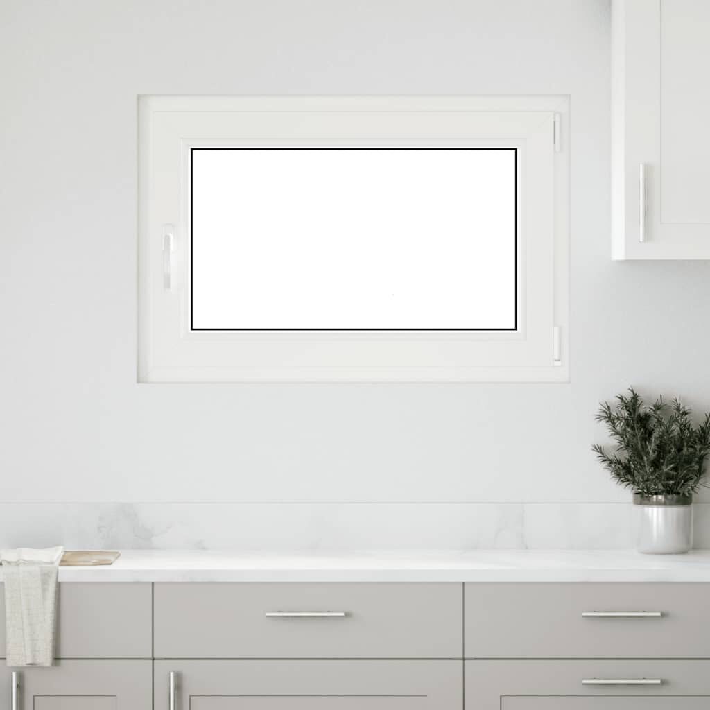 vidaXL Παράθυρο Υπογείου "RISOR" 60x100 εκ. Ανακλινόμενο & Περιστρεφόμενο DIN Δεξιό Λευκό