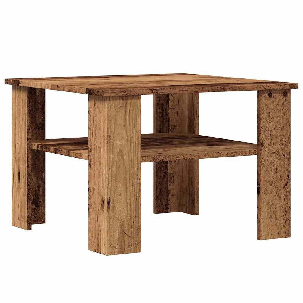 vidaXL Τραπεζάκι σαλονιού παλιό ξύλο 60x60x42 cm Ξύλο μηχανής