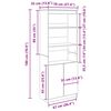 vidaXL Ντουλάπι Μαύρη δρυς 70x35x180 εκ. από Επεξεργασμένο Ξύλο