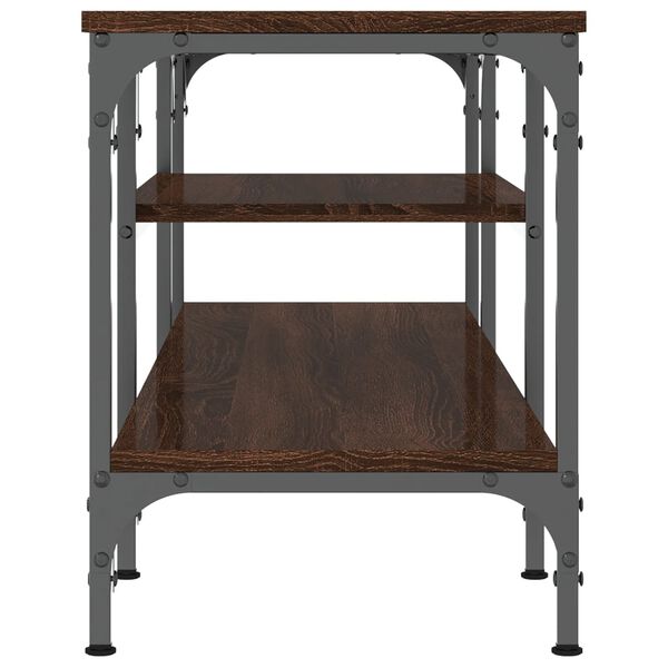 vidaXL Έπιπλο Τηλεόρασης Καφέ Δρυς 121x35x45 εκ. Επεξ. Ξύλο/Σίδερο