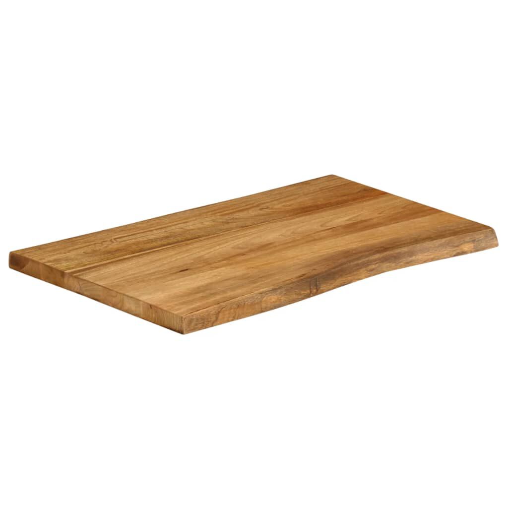 vidaXL Επιφάνεια Τραπεζιού 70x60x3,8 εκ. Live Edge Μασίφ Ξύλο Μάνγκο