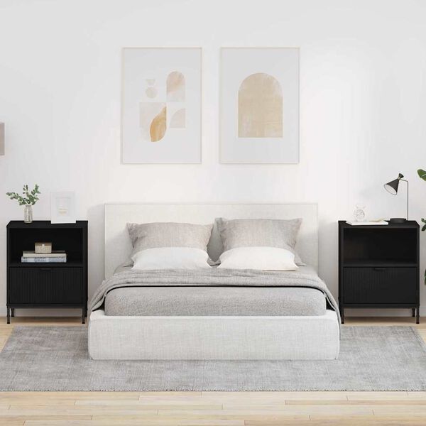 vidaXL &Kappa;&omicron;&mu;&omicron;&delta;ί&nu;&omicron; 2 pcs &Mu;&alpha;ύ&rho;&omicron; 49 x 36 x 61 &epsilon;&kappa; &Epsilon;&pi;&epsilon;&xi;&epsilon;&rho;&gamma;&alpha;&sigma;&mu;έ&nu;&omicron; &xi;ύ&lambda;&omicron;