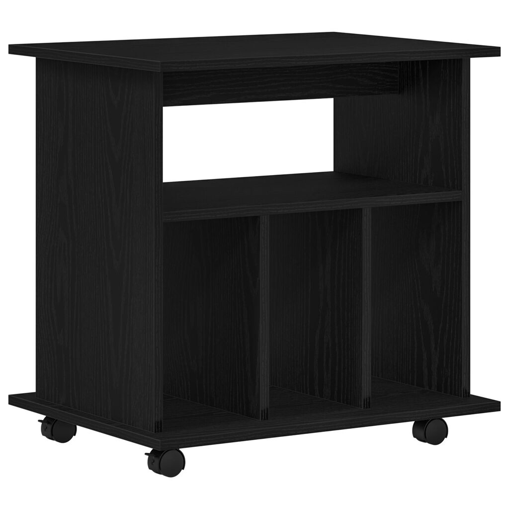 vidaXL Κυλιόμενο Ντουλάπι Μαύρη Δρυς 60x45x55 εκ - Επεξεργασμένο Ξύλο