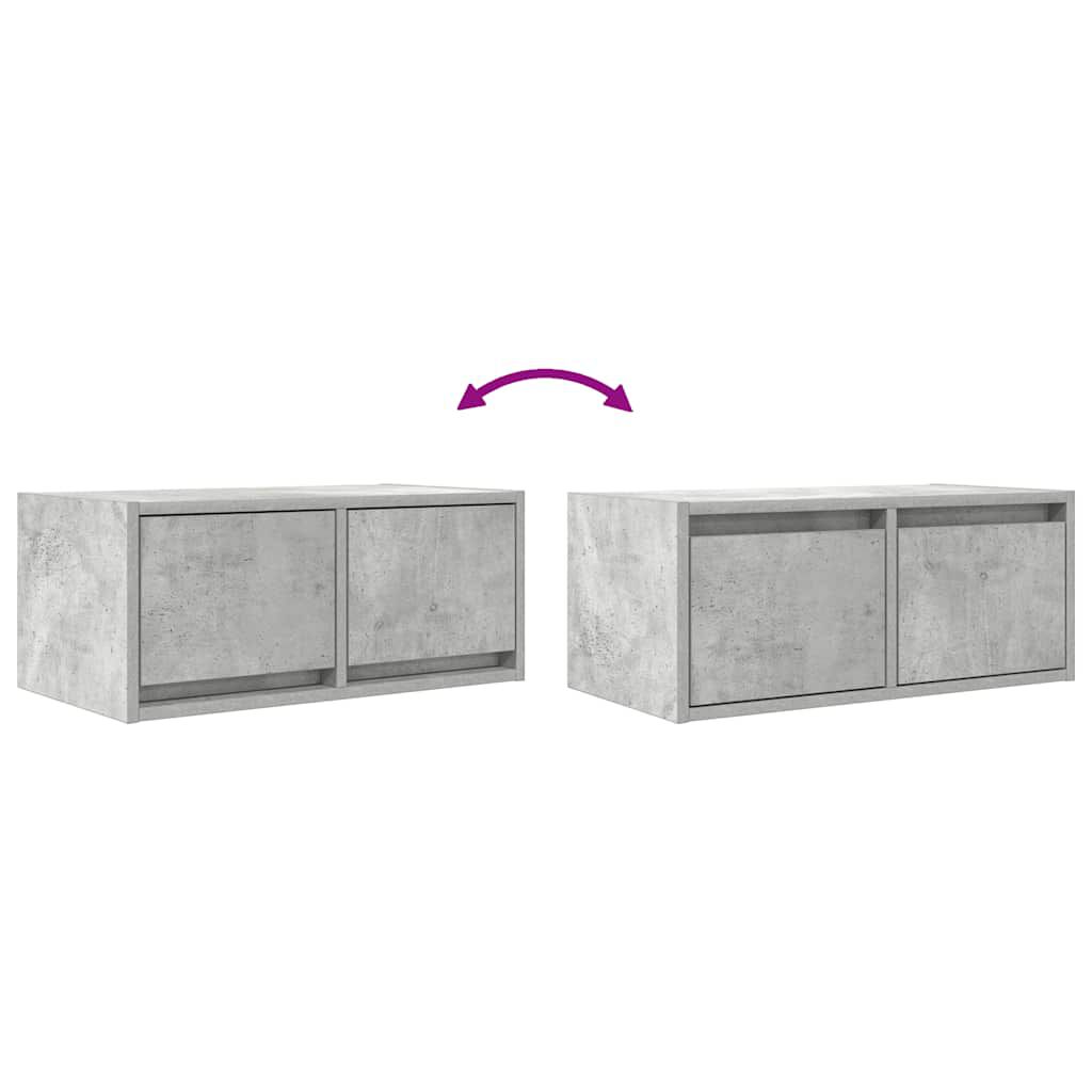 vidaXL Έπιπλο Τηλεόρασης Γκρι μπετόν 60x31x25,5 εκ. Επεξεργασμένο Ξύλο