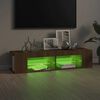 vidaXL Έπιπλο Τηλεόρασης με LED Καφέ Δρυς 135x39x30 εκ.